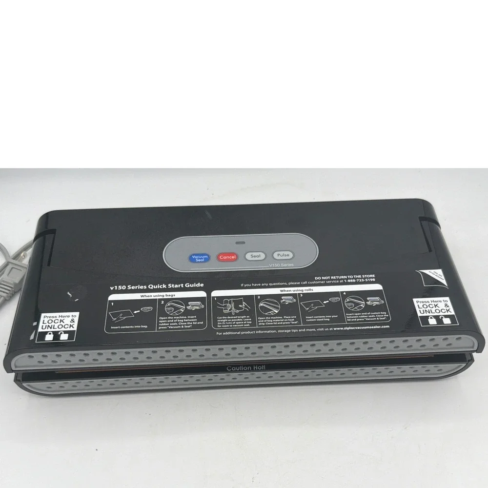 Ziploc V150 Series Vacuum Sealer Machine Model V159 Food Saver System Black